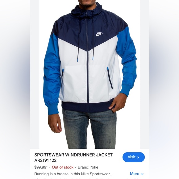 Nike Men’s S Lined Windbreaker Jacket - Picture 7 of 7